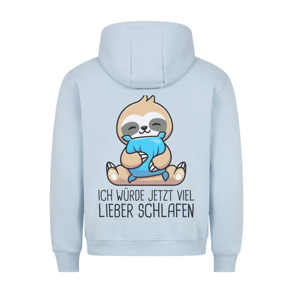Schlafen Faultier - Hoodie Unisex Rückendruck