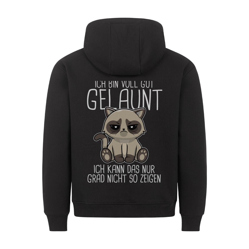 Gut Gelaunt Katze - Hoodie Unisex Rückendruck