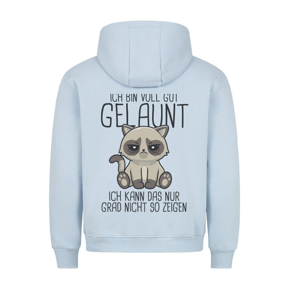 Gut Gelaunt Katze - Hoodie Unisex Rückendruck