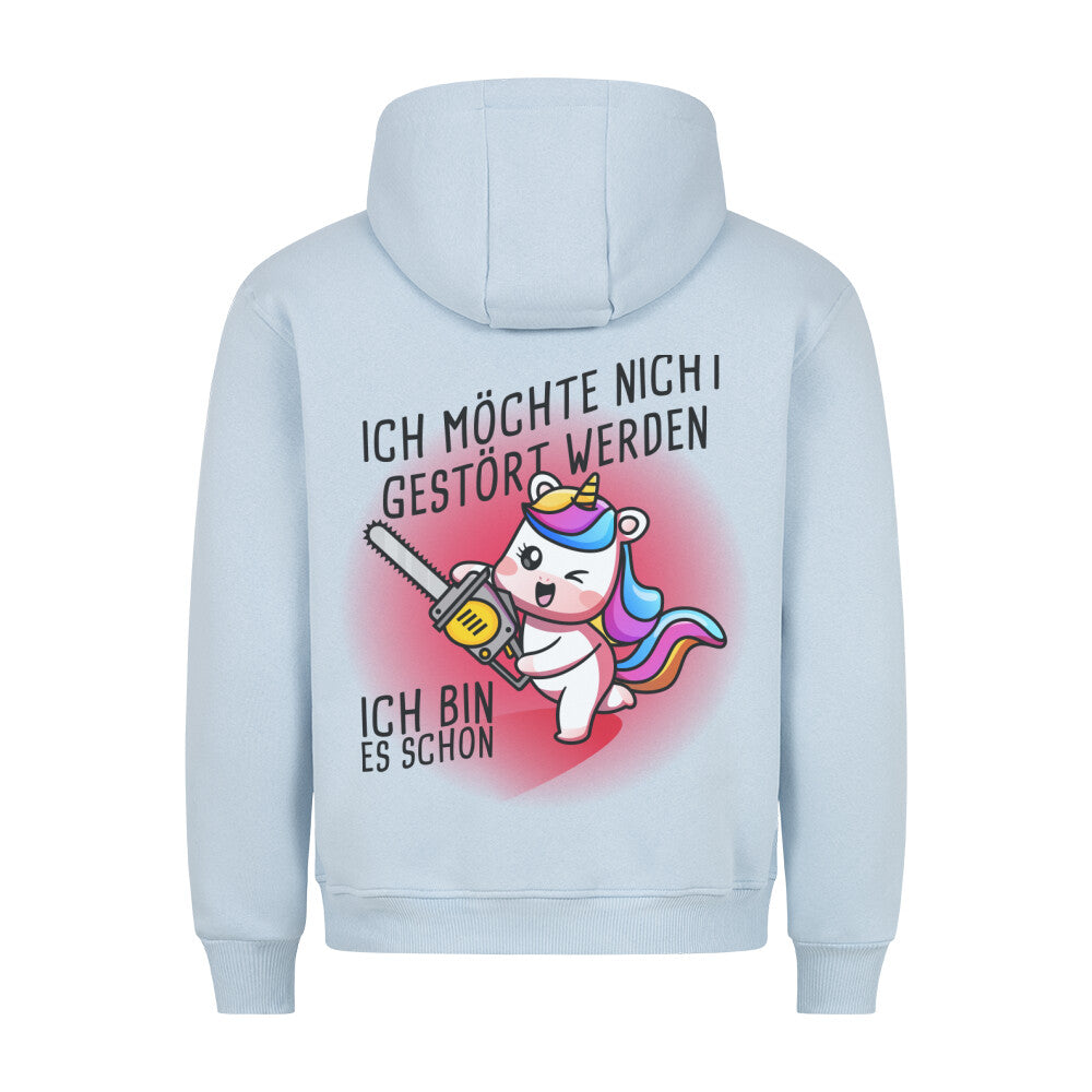 Gestörtes Einhorn - Hoodie Unisex Rückendruck