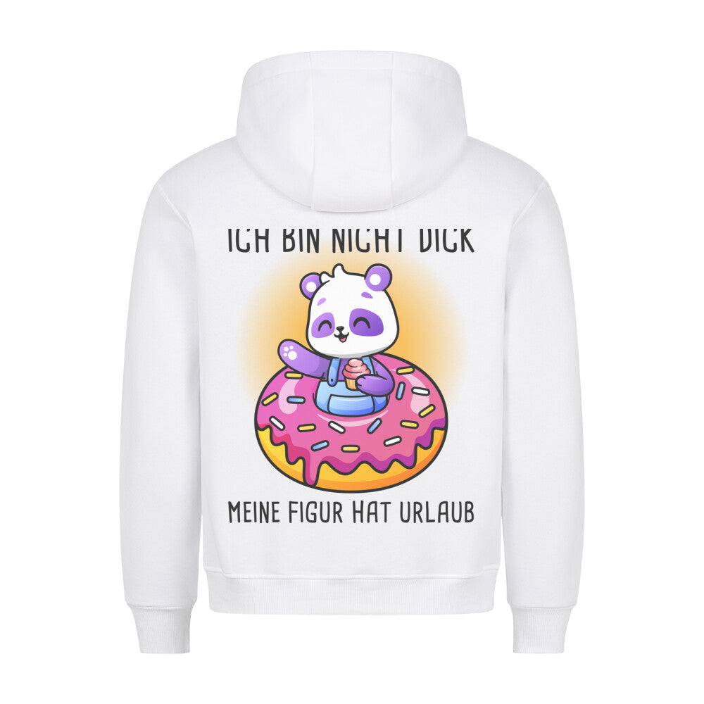 Ich bin nicht dick Panda - Hoodie Unisex Rückendruck