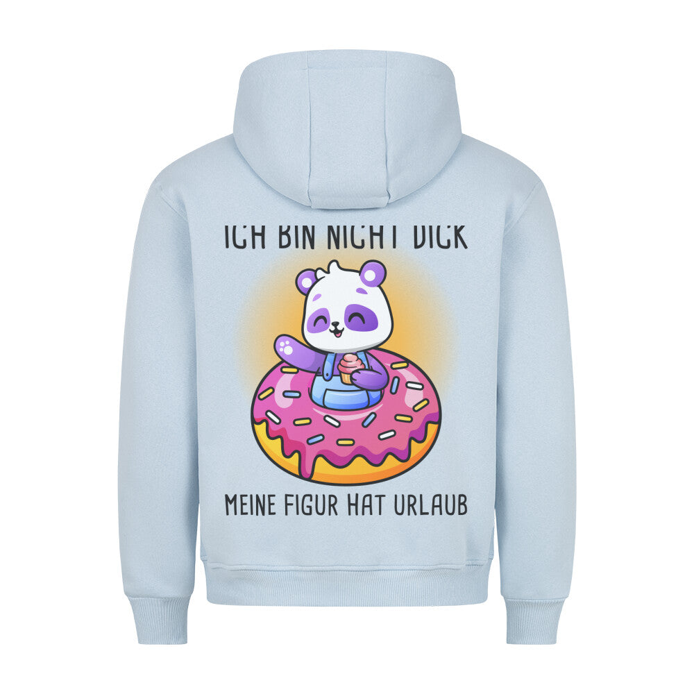 Ich bin nicht dick Panda - Hoodie Unisex Rückendruck