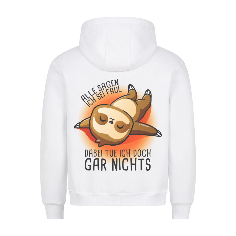 Ich sei faul Faultier - Hoodie Unisex Rückendruck
