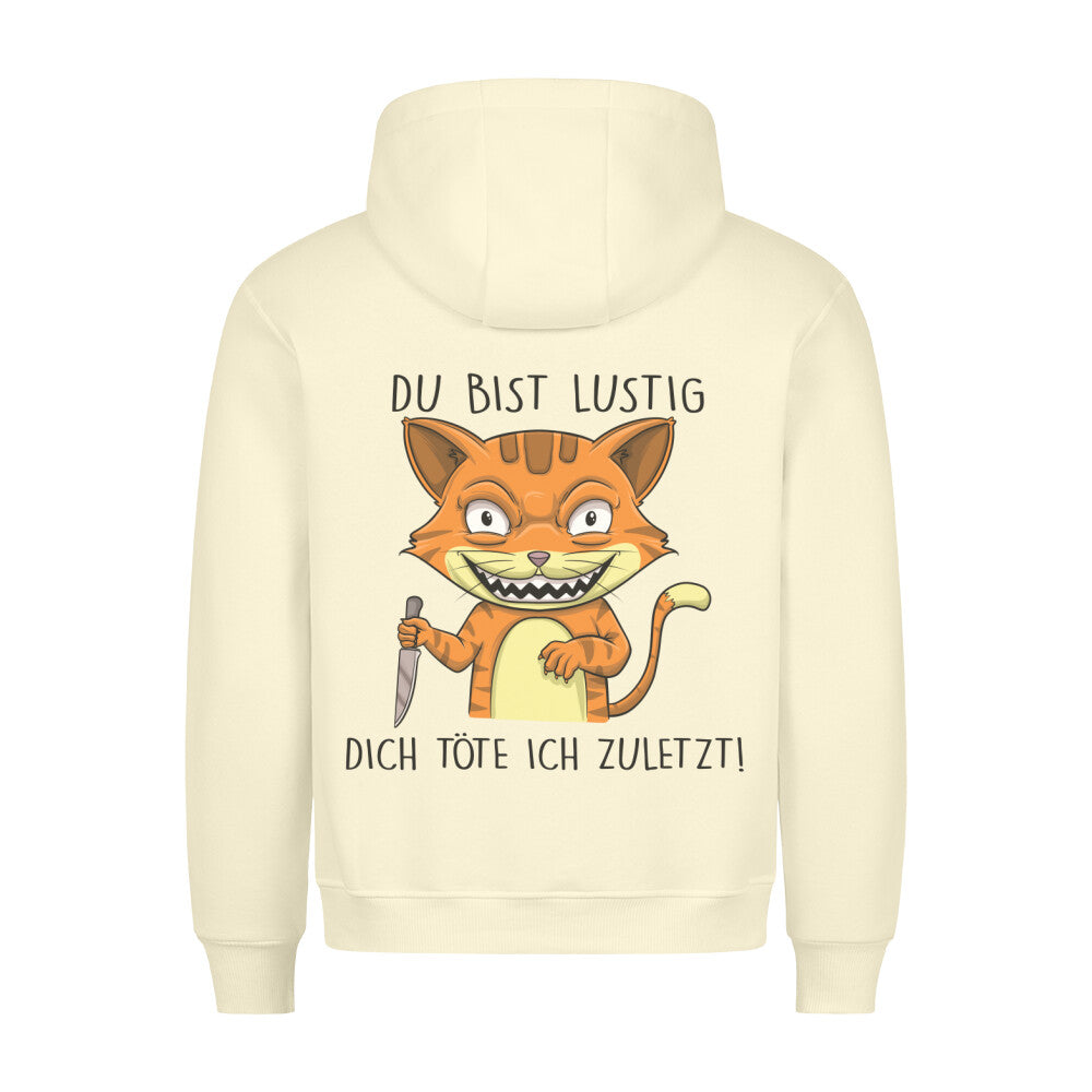 Lustig Katze - Hoodie Unisex Rückendruck
