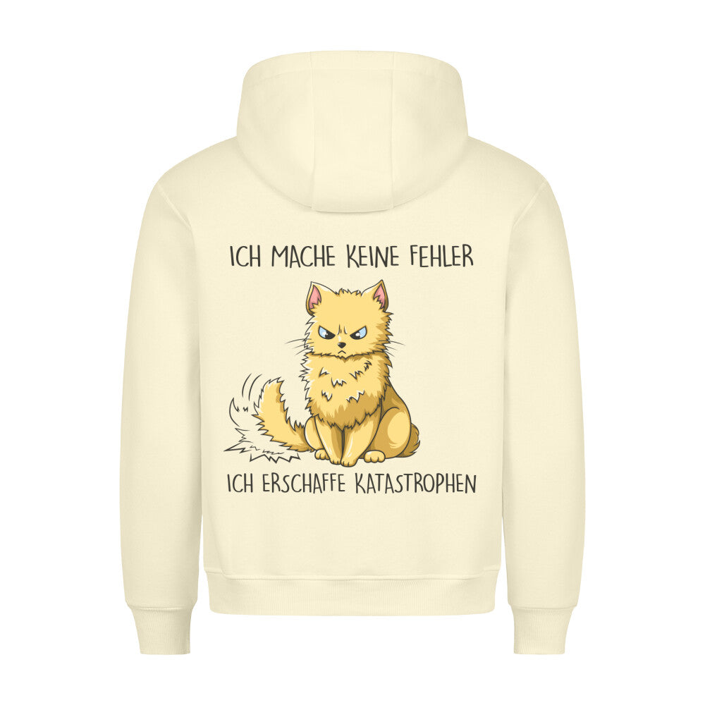 Katastrophen Katze - Hoodie Unisex Rückendruck
