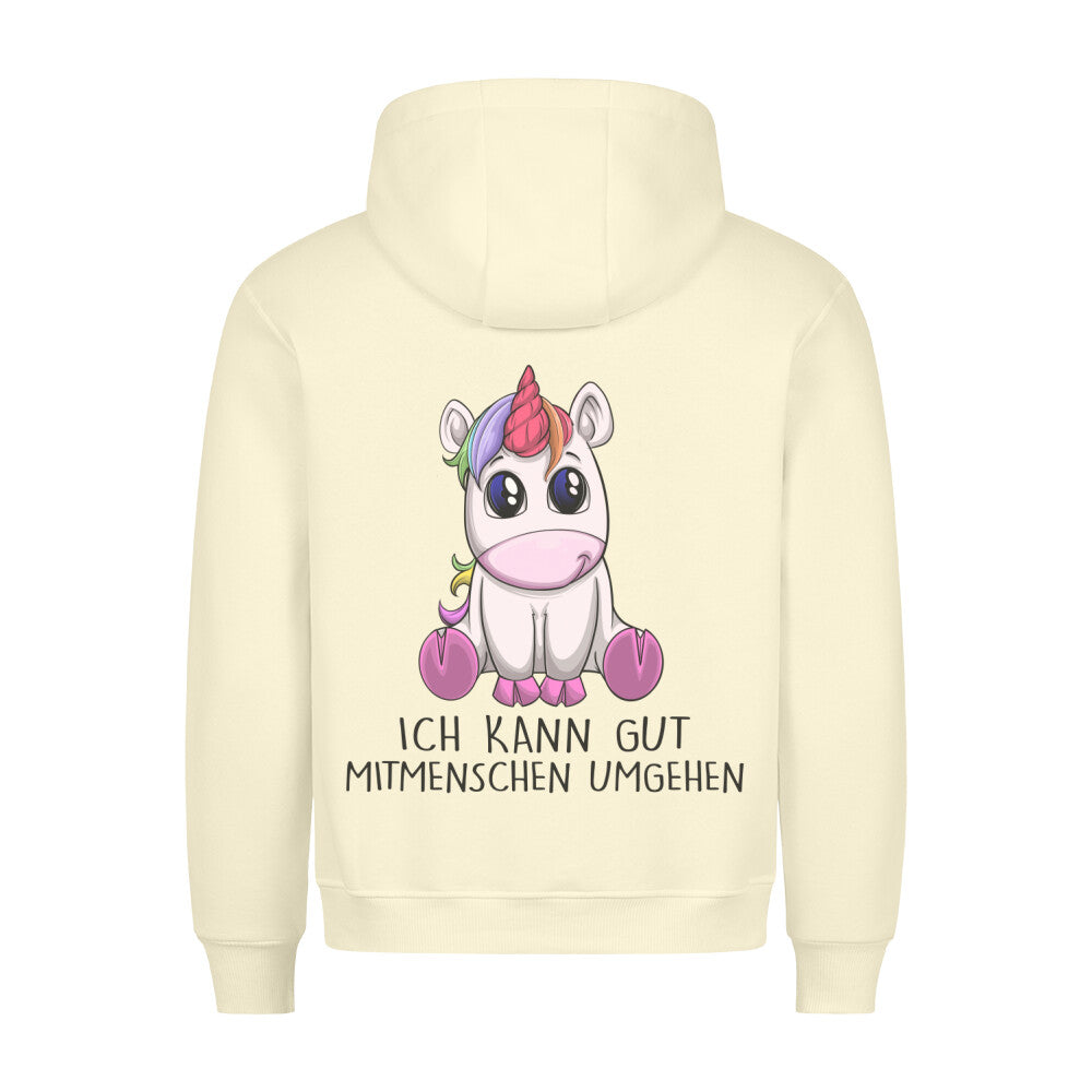 Mitmenschen Einhorn - Hoodie Unisex Rückendruck