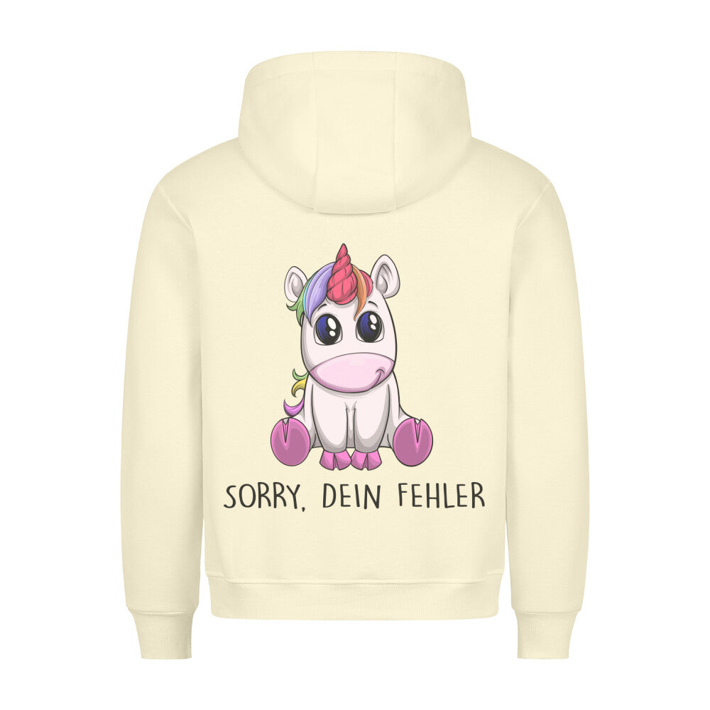 Sorry Einhorn - Hoodie Unisex Rückendruck
