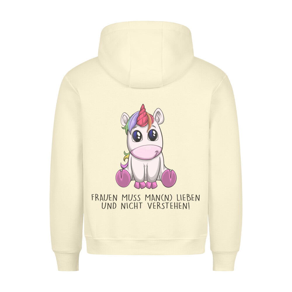 Frauen Einhorn - Hoodie Unisex Rückendruck