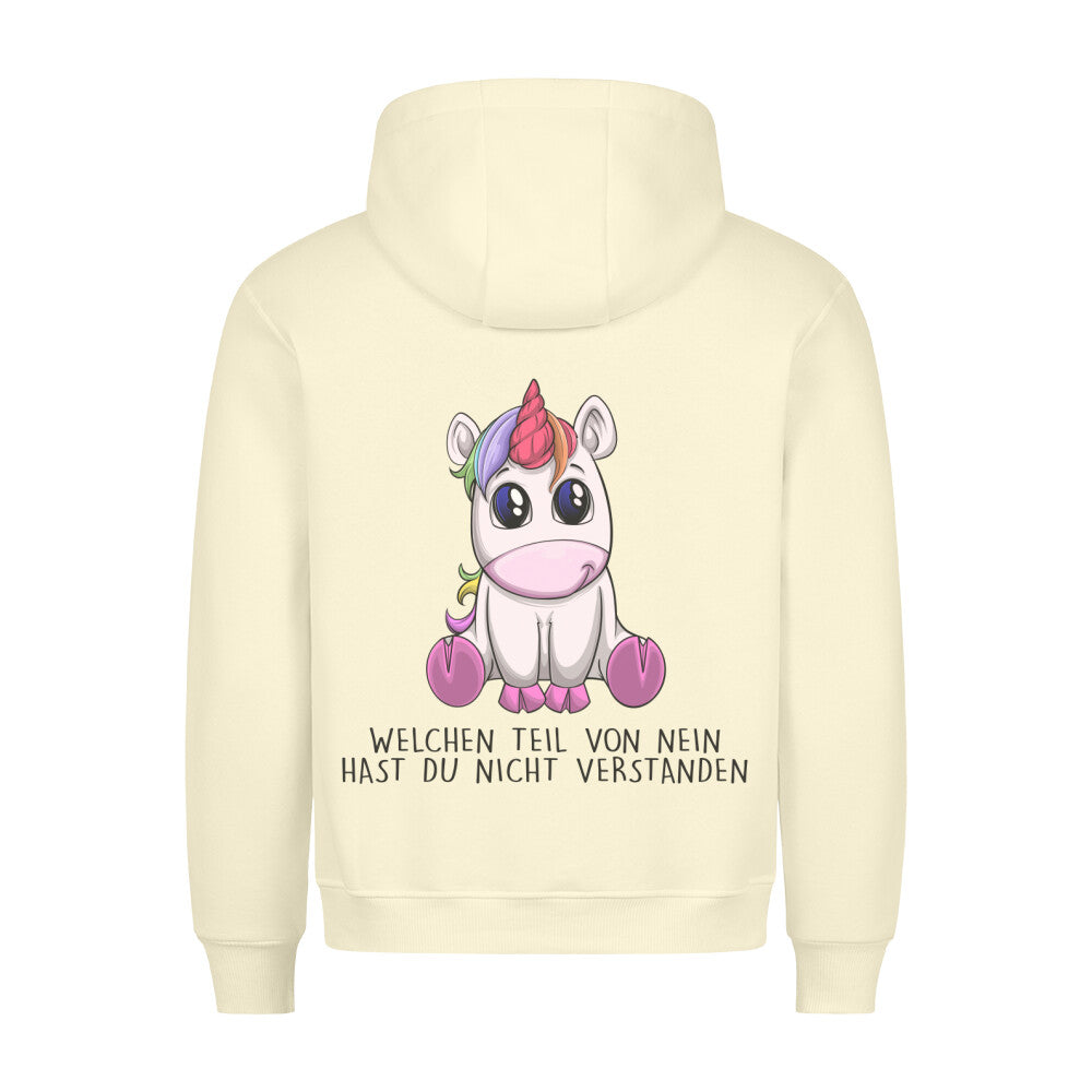 Nein Einhorn - Hoodie Unisex Rückendruck