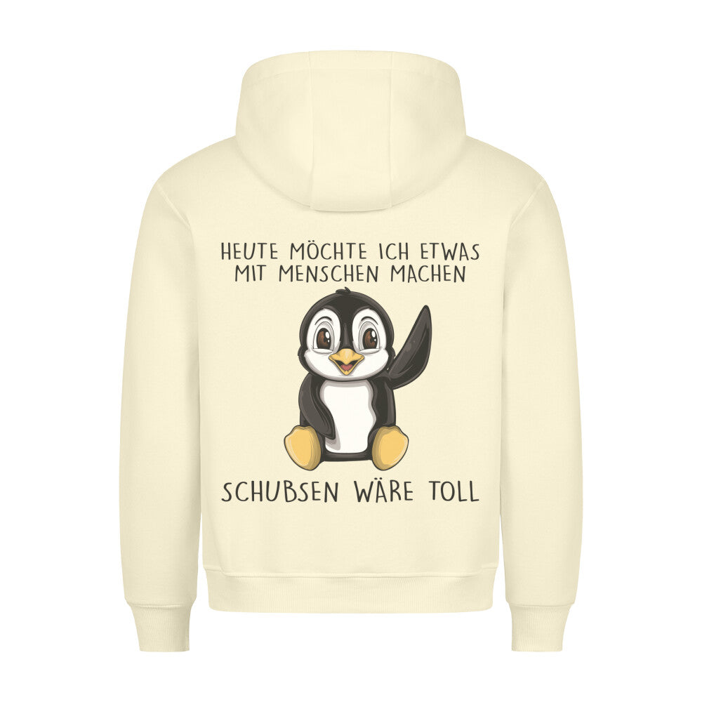 Schubsen Pinguin - Hoodie Unisex Rückendruck