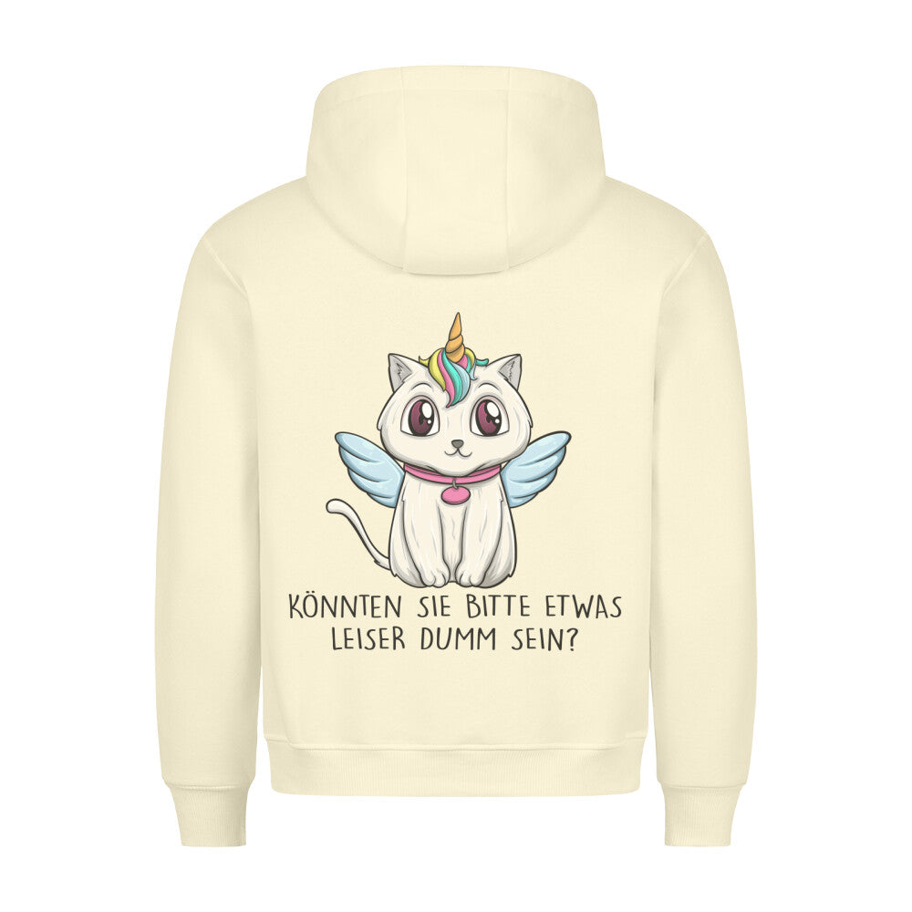 Leise Caticorn - Hoodie Unisex Rückendruck