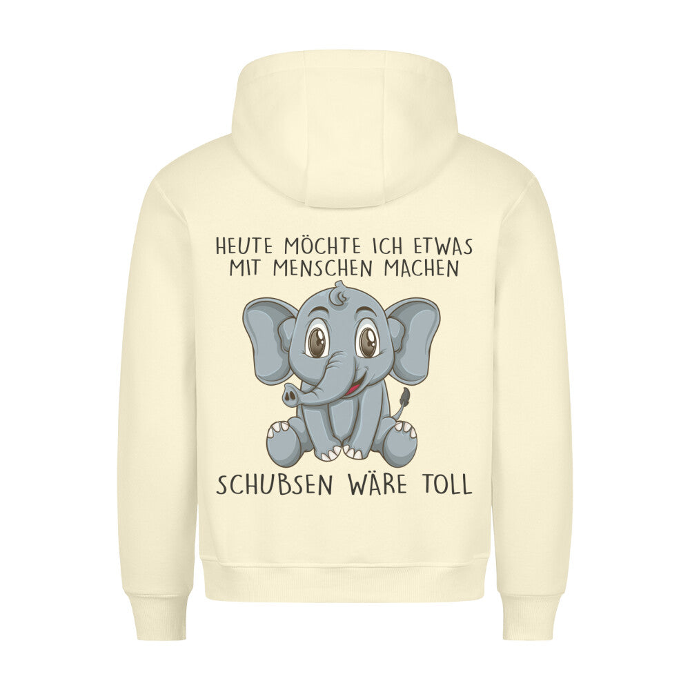 Schubsen Elefant - Hoodie Unisex Rückendruck