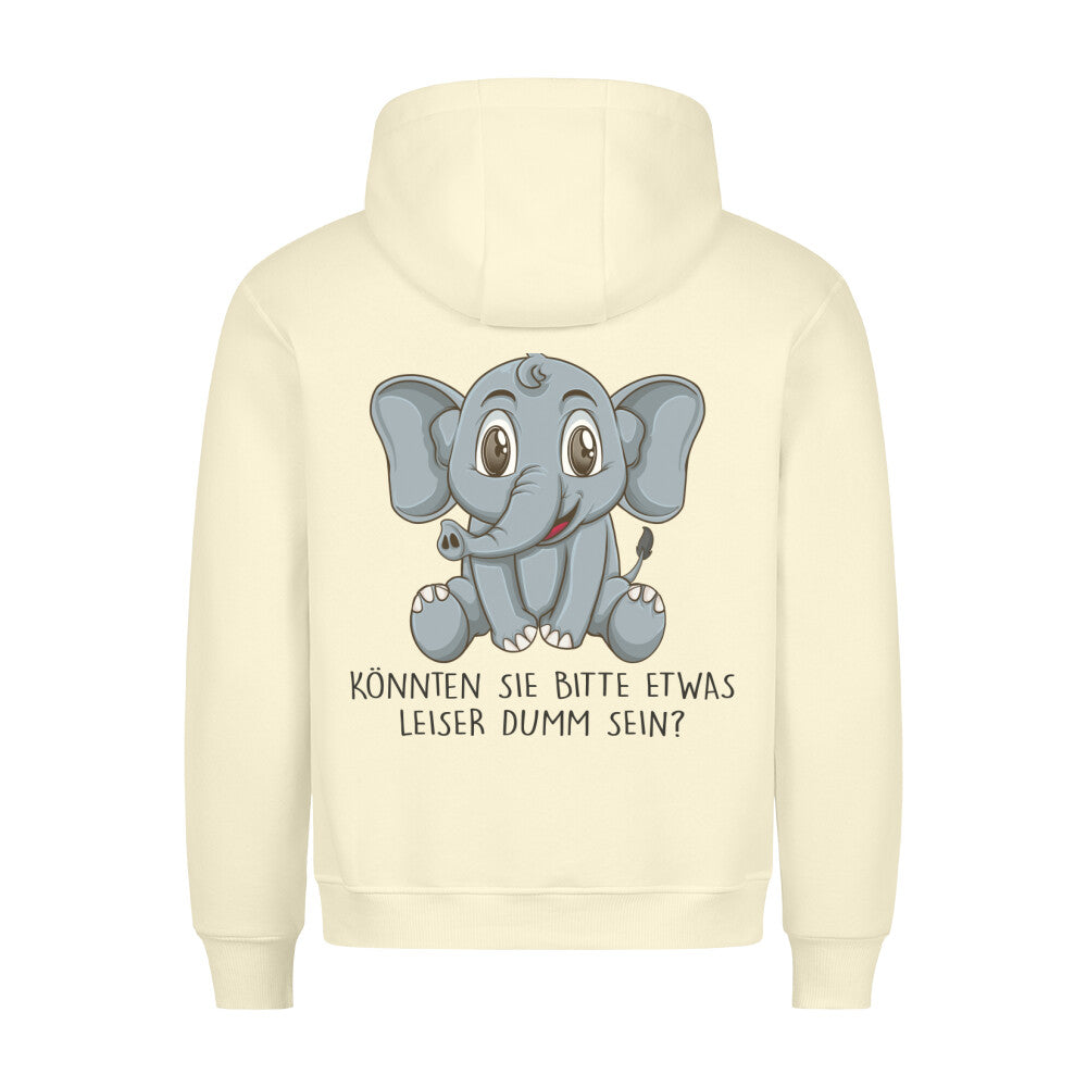 Leise Elefant - Hoodie Unisex Rückendruck