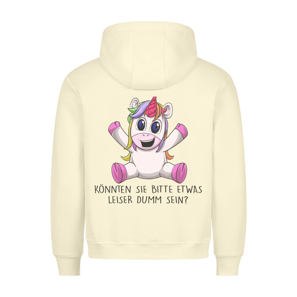 Leise Unicorn - Hoodie Unisex Rückendruck