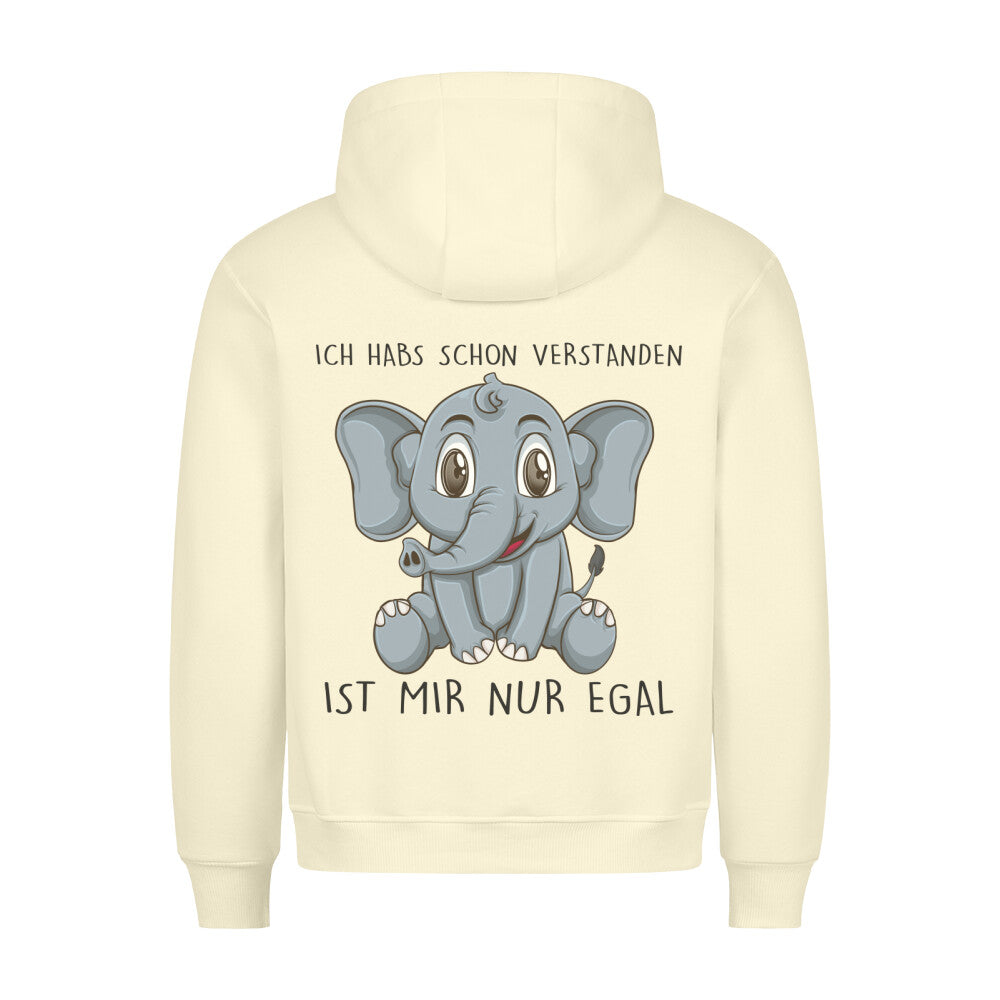 Verstanden Elefant - Hoodie Unisex Rückendruck