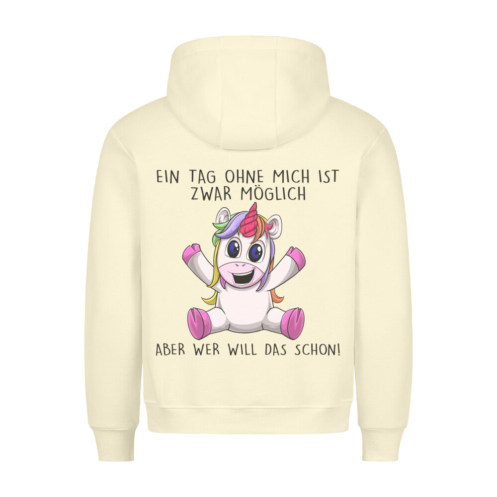 Ohne Mich Unicorn - Hoodie Unisex Rückendruck