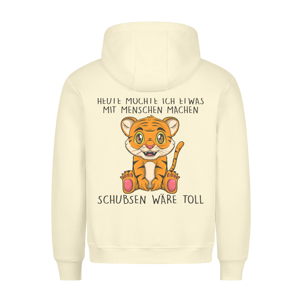 Schubsen Tiger - Hoodie Unisex Rückendruck