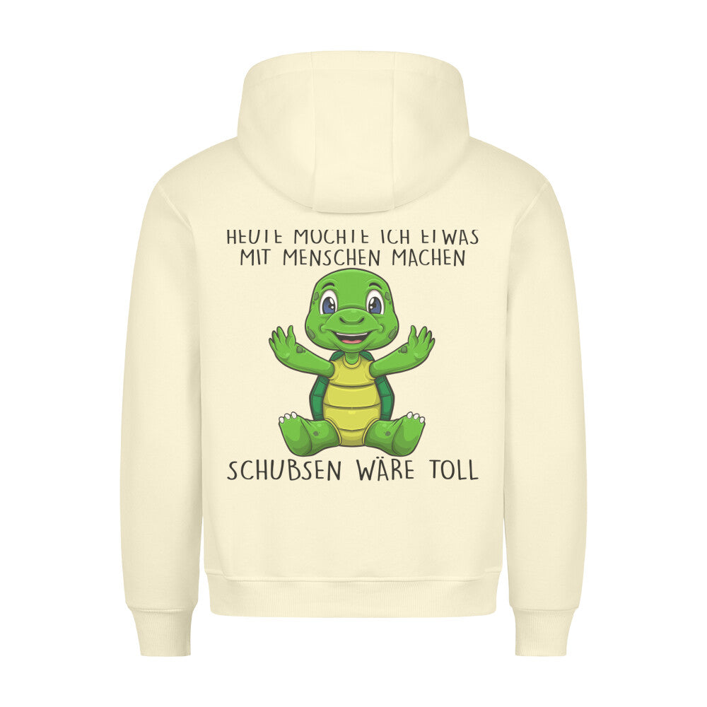 Schubsen Schildkröte - Hoodie Unisex Rückendruck