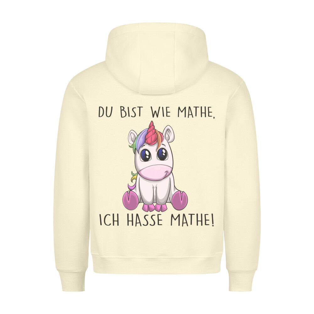 Mathe Einhorn - Hoodie Unisex Rückendruck