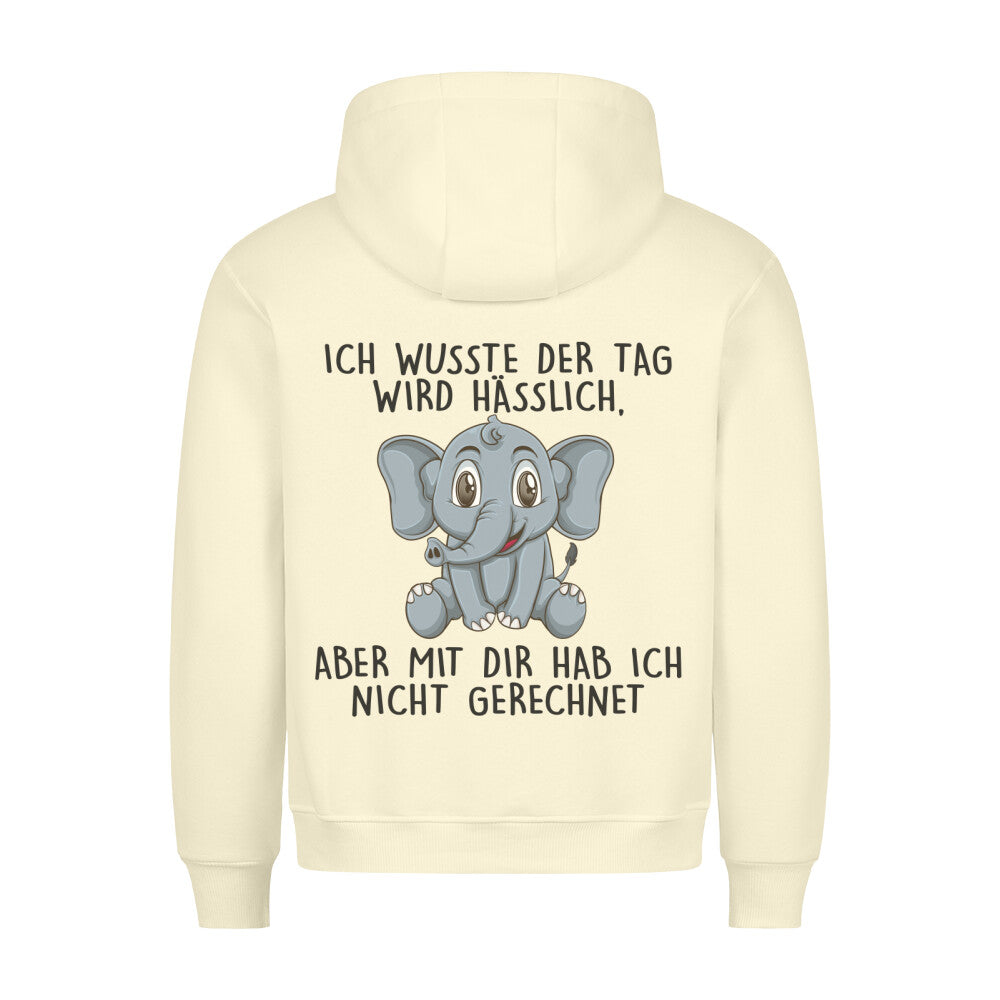 Hässlich Elefant - Hoodie Unisex Rückendruck
