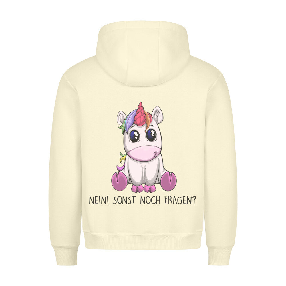 Nein! Einhorn - Hoodie Unisex Rückendruck