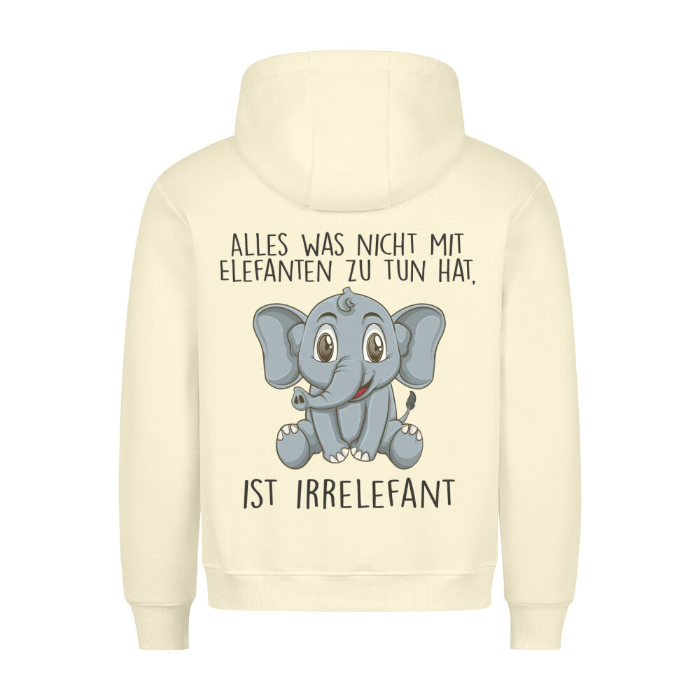 Irrelefant Elefant - Hoodie Unisex Rückendruck