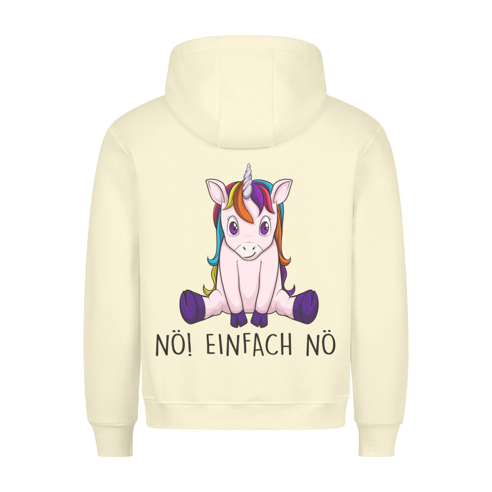 Nö! Einhorn 2 - Hoodie Unisex Rückendruck