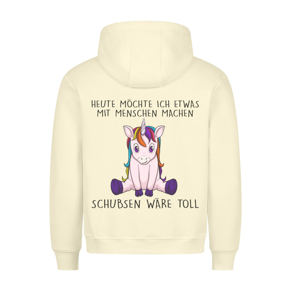 Schubsen Einhorn 2 - Hoodie Unisex Rückendruck