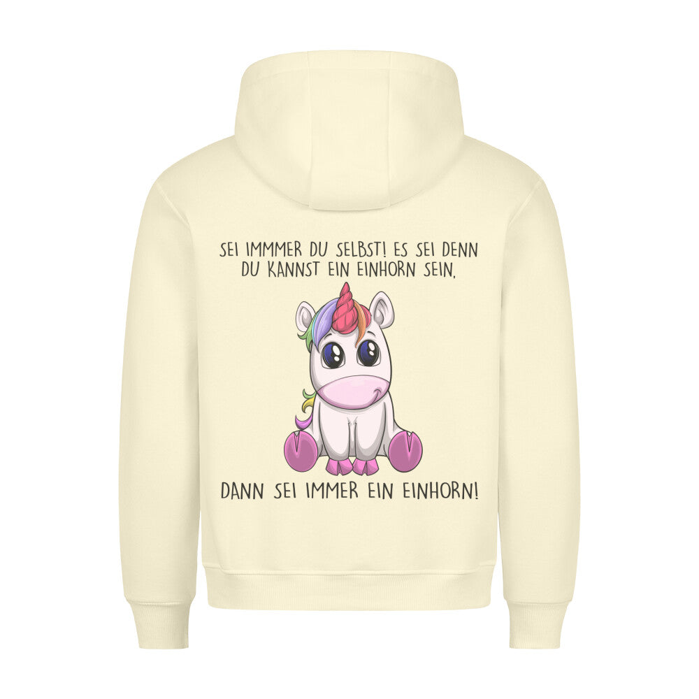 Selbst Einhorn - Hoodie Unisex Rückendruck