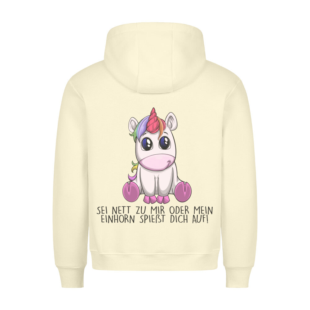 Aufspießen Einhorn - Hoodie Unisex Rückendruck