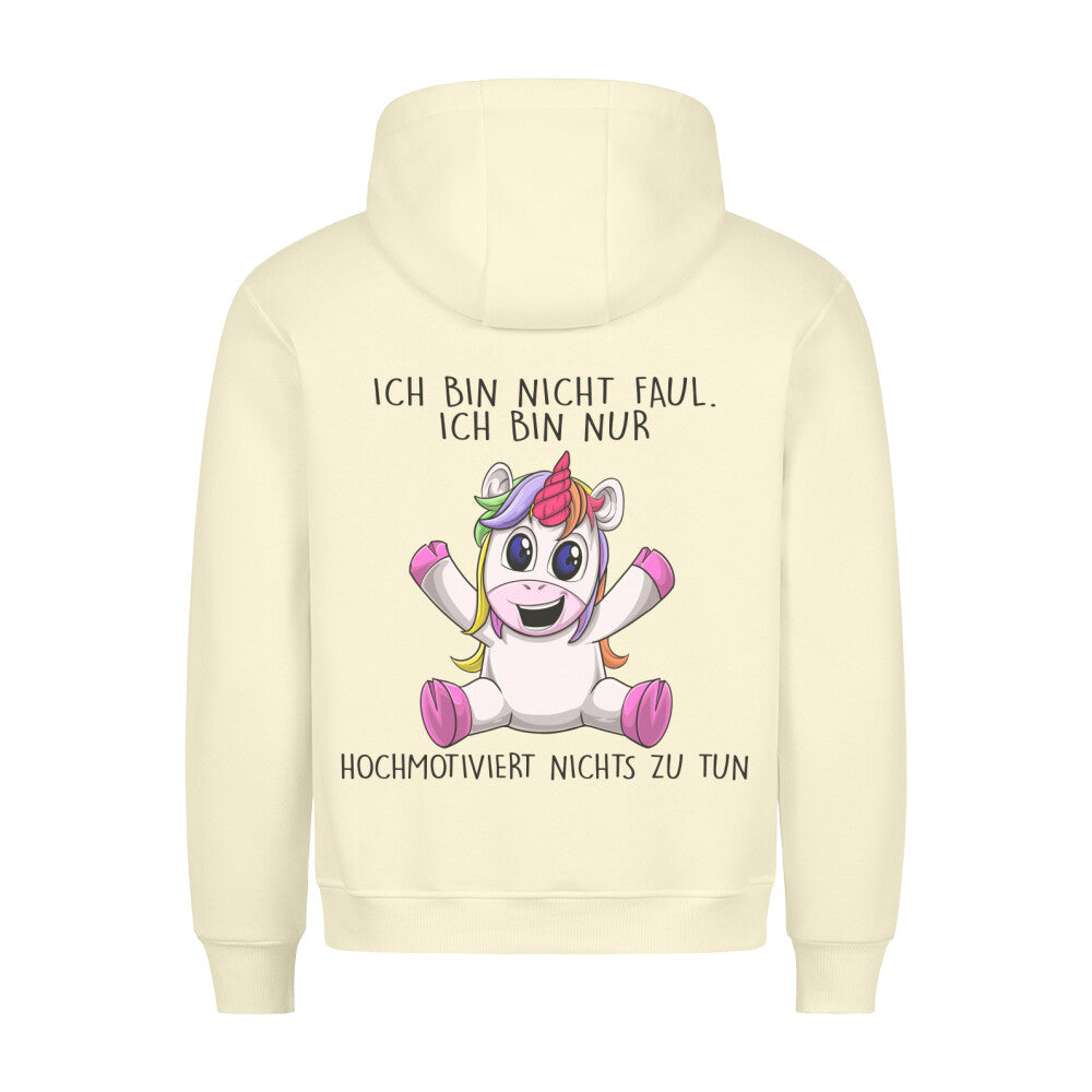 Hochmotiviert Unicorn - Hoodie Unisex Rückendruck