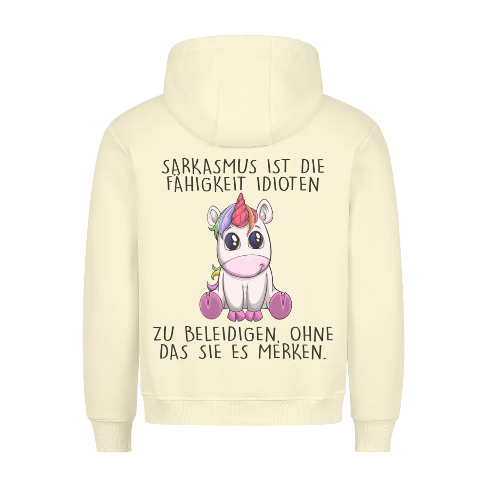 Sarkasmus Einhorn - Hoodie Unisex Rückendruck