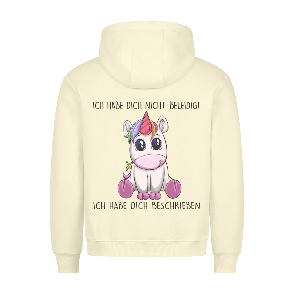 Beleidigt Einhorn - Hoodie Unisex Rückendruck