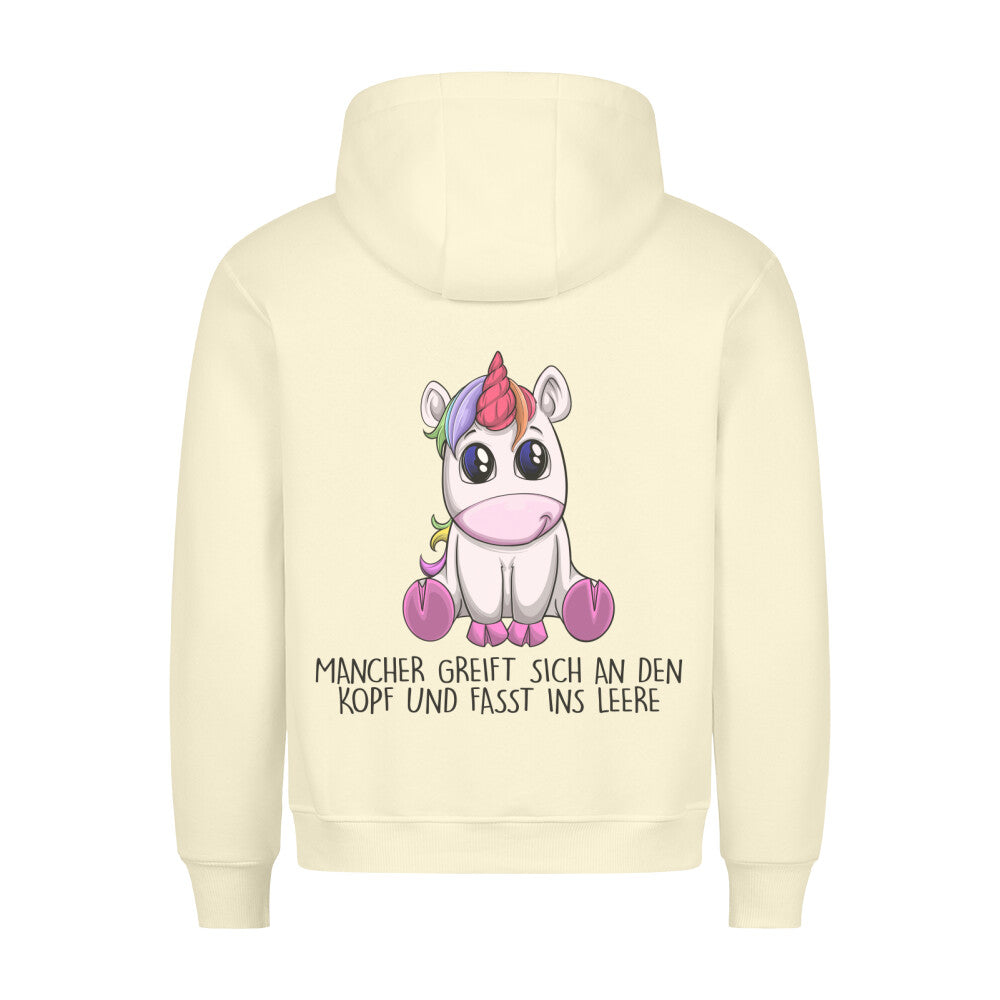 Leere Einhorn - Hoodie Unisex Rückendruck