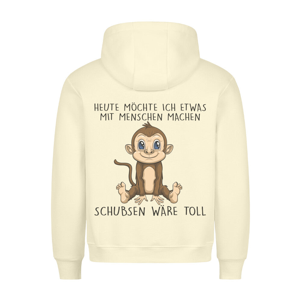 Schubsen Affe - Hoodie Unisex Rückendruck