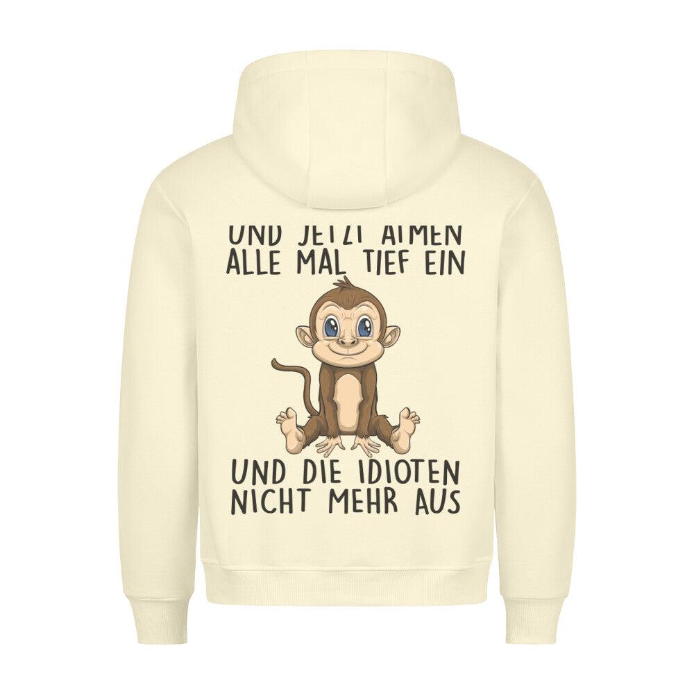 Einatmen Affe - Hoodie Unisex Rückendruck