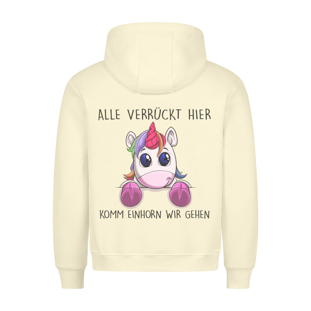 Komm Einhörnchen - Hoodie Unisex Rückendruck