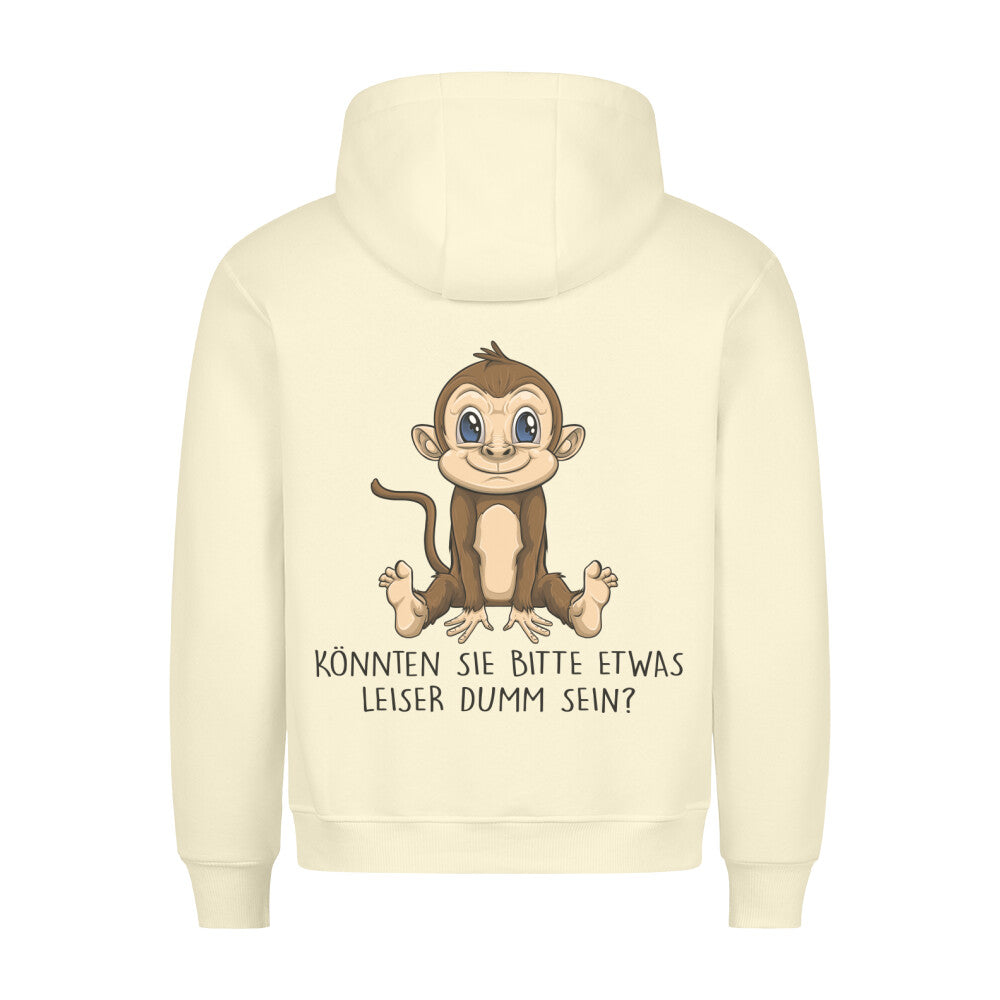 Leise Affe - Hoodie Unisex Rückendruck
