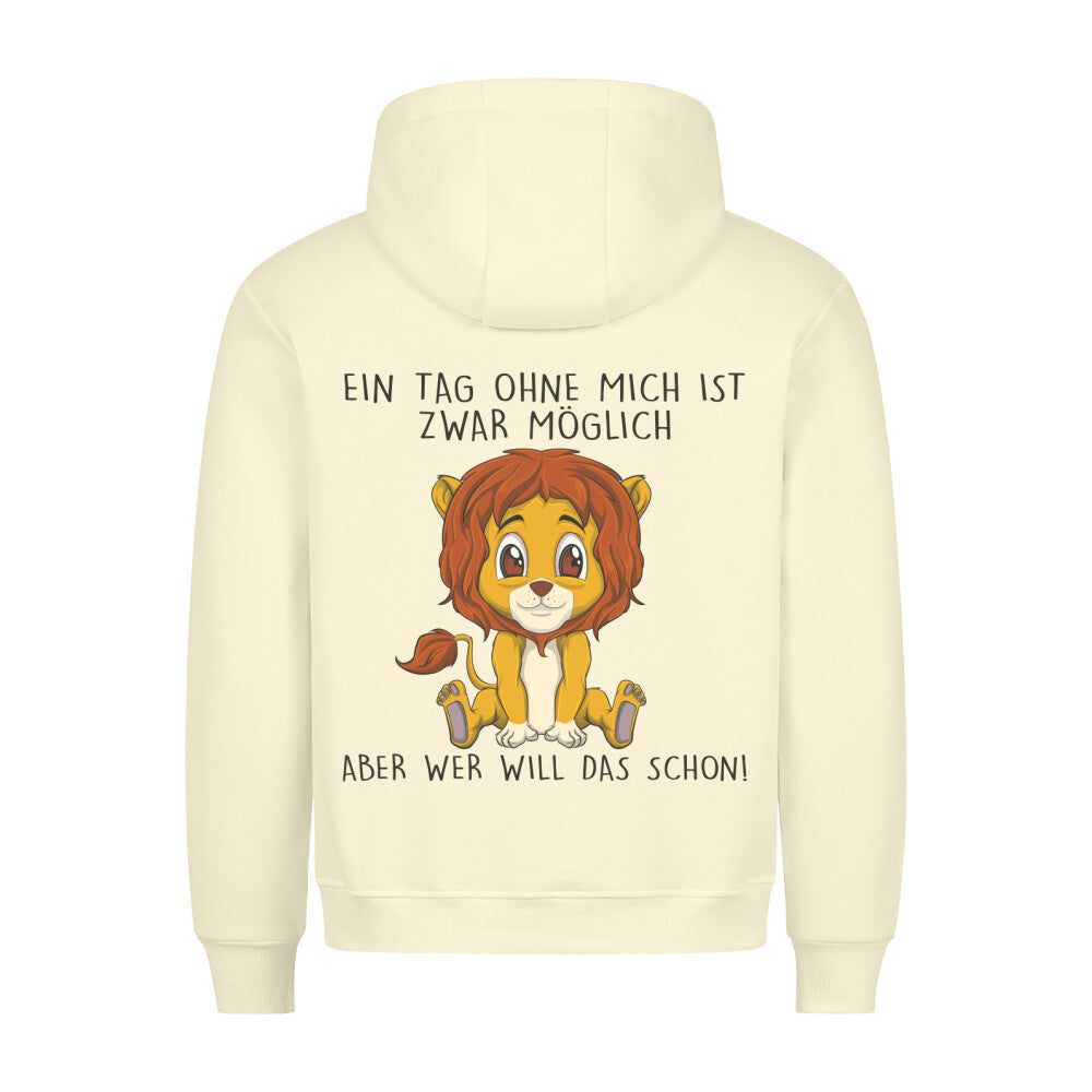 Ohne Mich Löwe - Hoodie Unisex Rückendruck