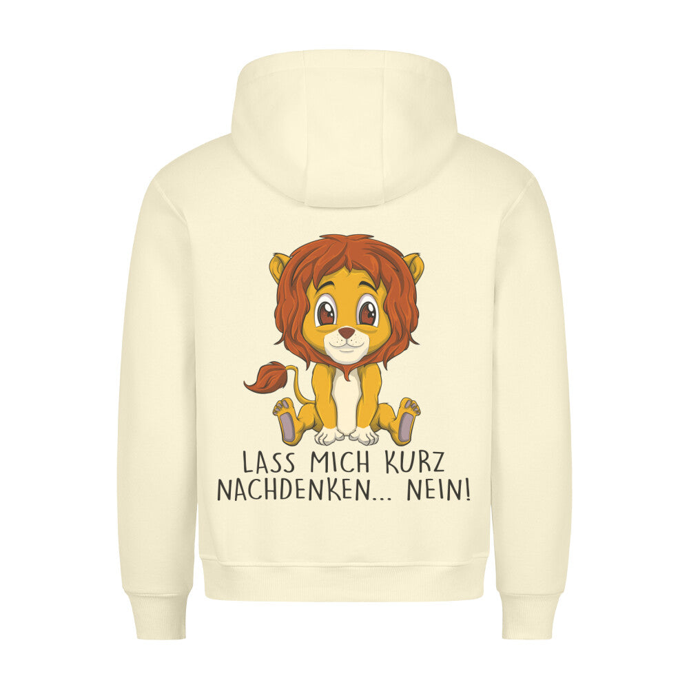 Nachdenken Löwe - Hoodie Unisex Rückendruck