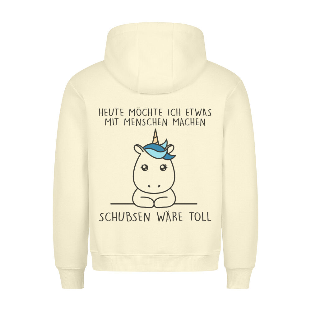Schubsen Simple Einhorn - Hoodie Unisex Rückendruck