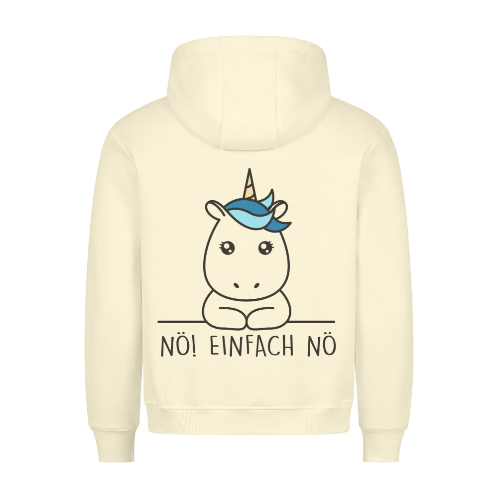 Nö! Simple Einhorn - Hoodie Unisex Rückendruck
