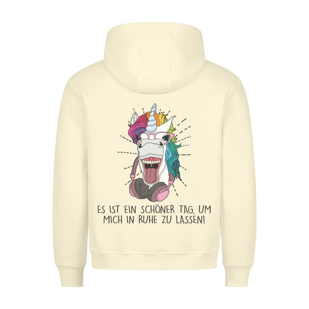 Ruhe Hipster Einhorn - Hoodie Unisex Rückendruck