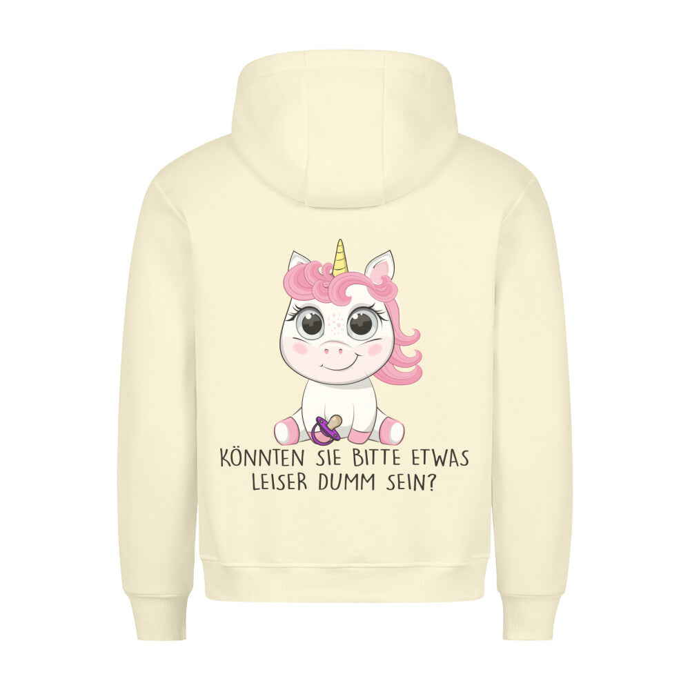 Leise Baby Einhorn - Hoodie Unisex Rückendruck