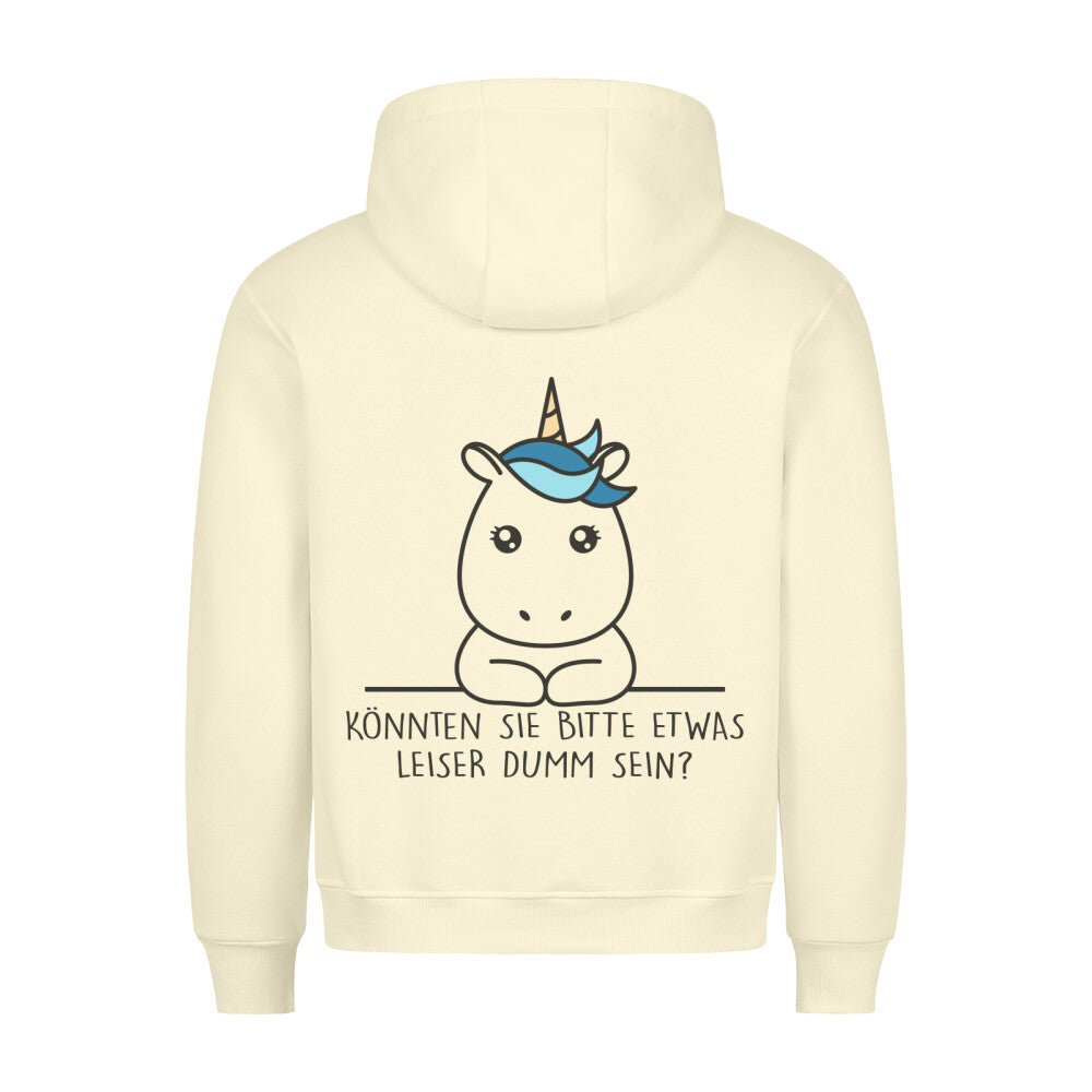 Leise Simple Einhorn - Hoodie Unisex Rückendruck