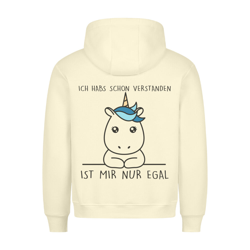 Verstanden Simple Einhorn - Hoodie Unisex Rückendruck