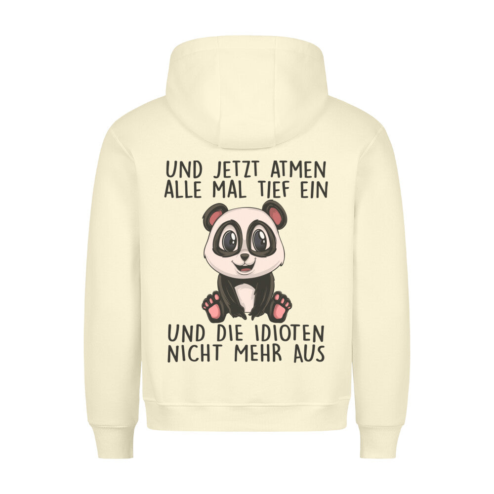 Einatmen Panda - Hoodie Unisex Rückendruck