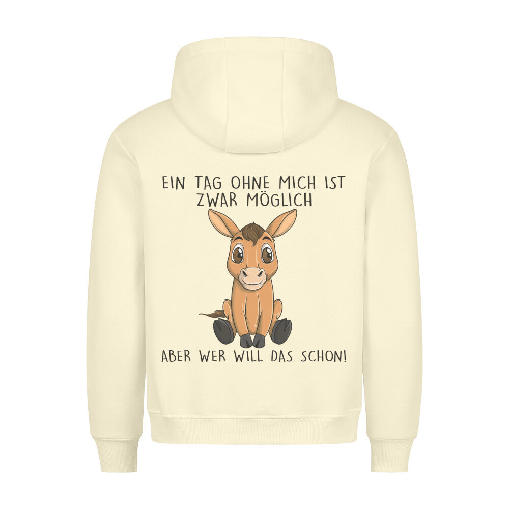 Ohne Mich Pferd - Hoodie Unisex Rückendruck