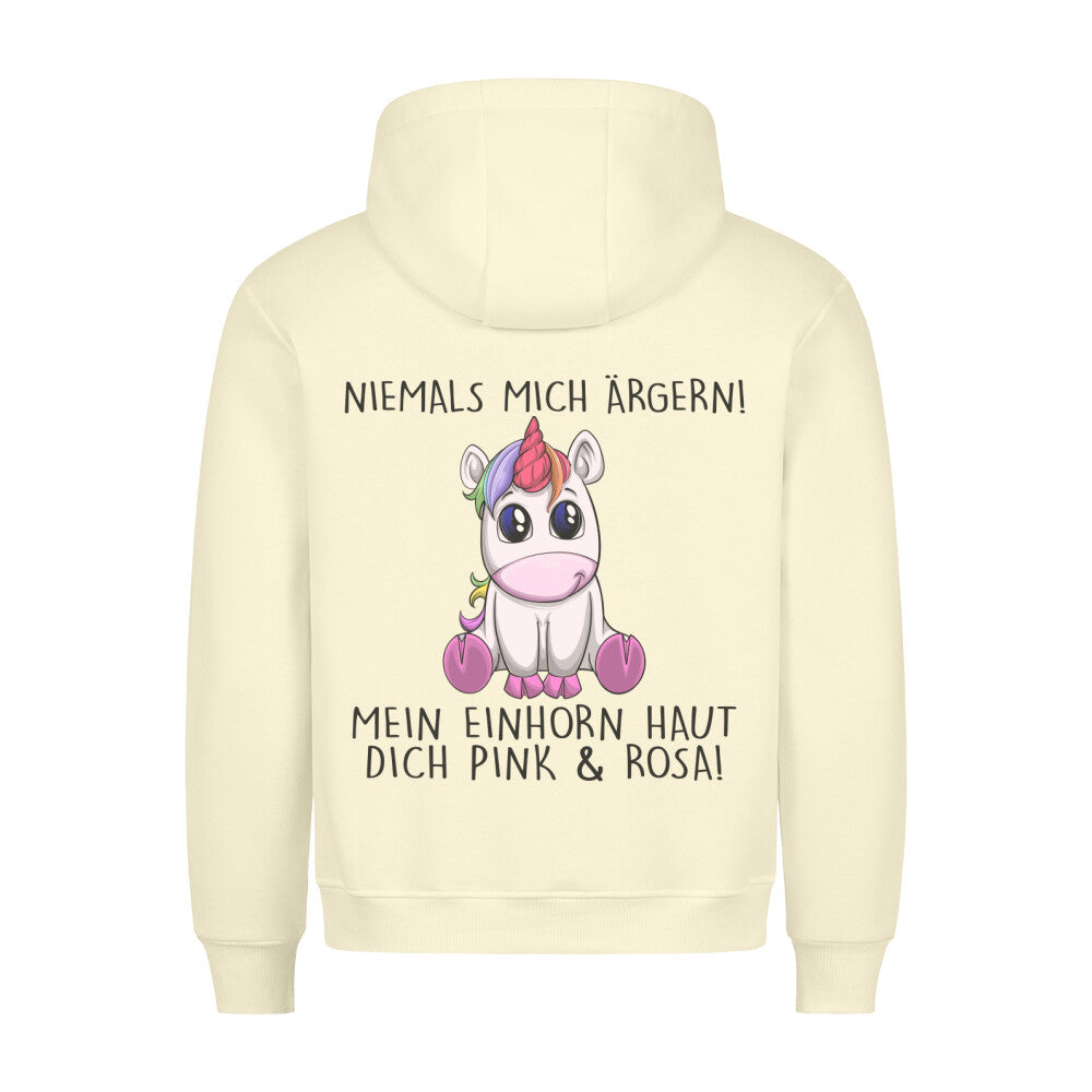 Pink & Rosa Einhorn - Hoodie Unisex Rückendruck