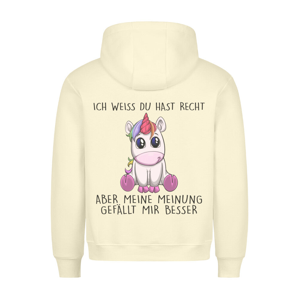 Meine Meinung Einhorn - Hoodie Unisex Rückendruck